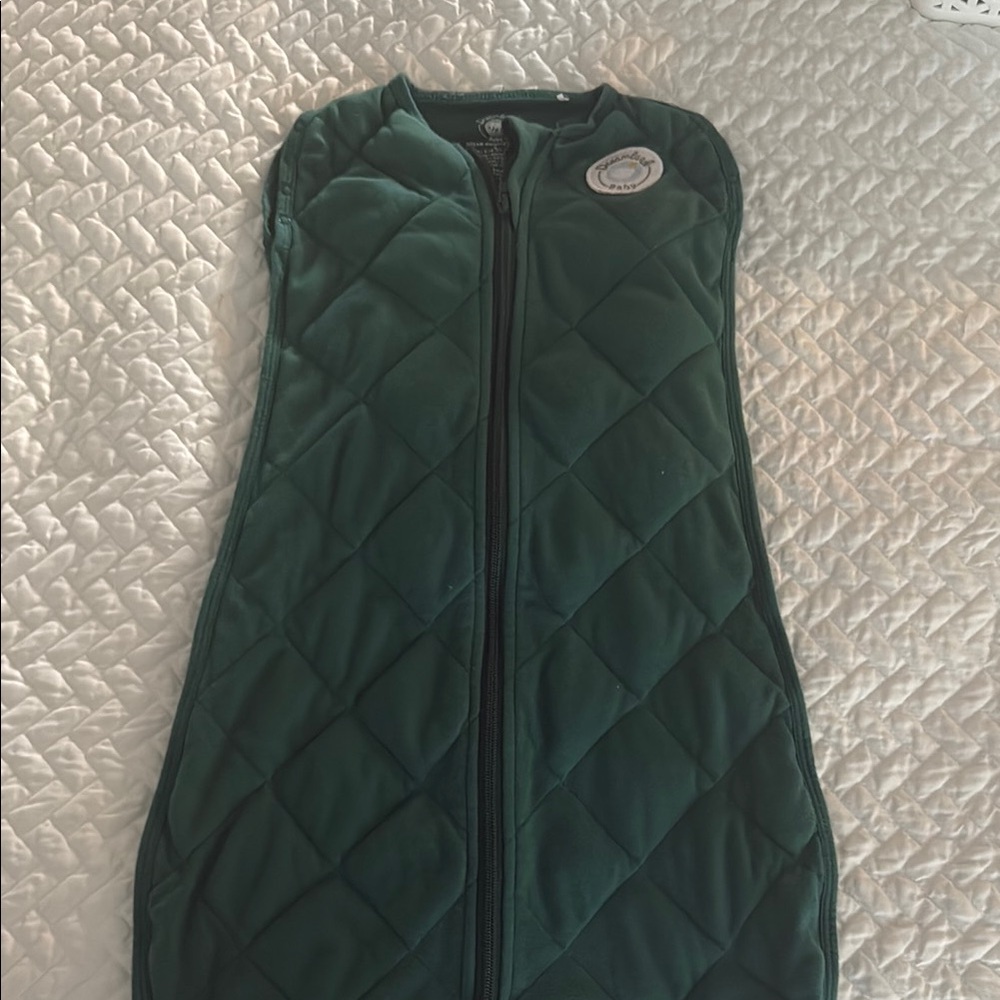 Green Quilted Sleeveless Vest